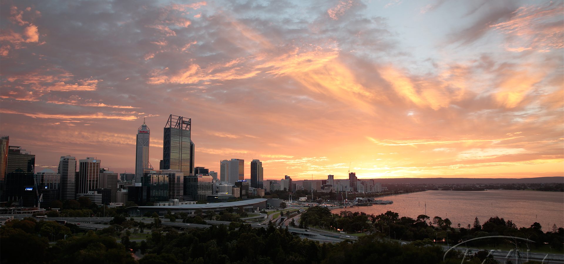 levé de soleil sur Perth - Visit Visa - amazing Perth City