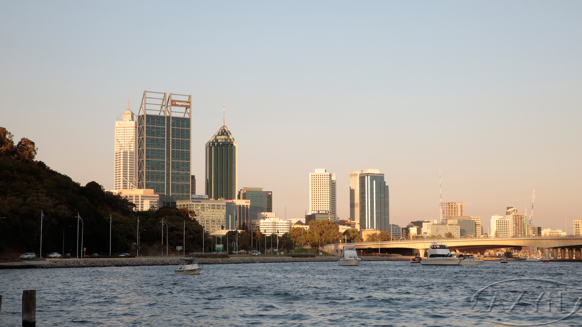 Welcome to WA Perth sundown - couché de soleil sur Perth
